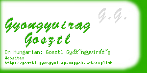 gyongyvirag gosztl business card
